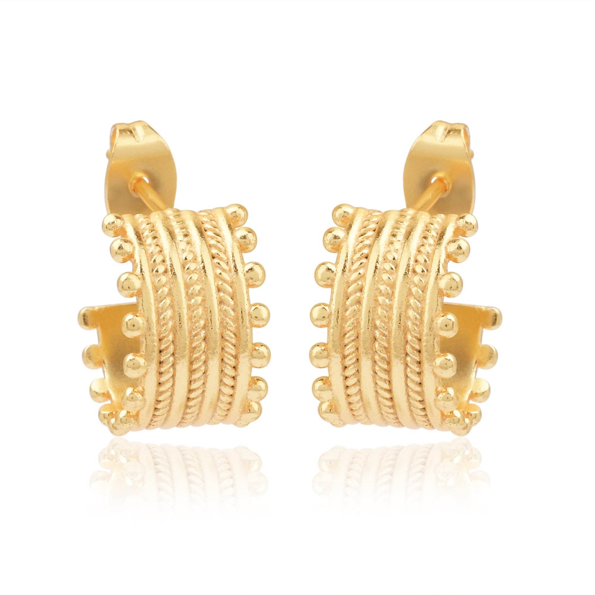 Chandrakala Hoop Earrings - La Vitá Jewels