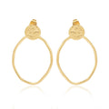Circle Shape Hammered Earrings - La Vitá Jewels