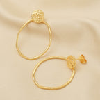 Circle Shape Hammered Earrings - La Vitá Jewels