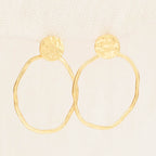 Circle Shape Hammered Earrings - La Vitá Jewels