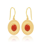 Glistening Red Onyx Earrings - La Vitá Jewels