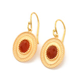 Glistening Red Onyx Earrings
