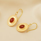 Glistening Red Onyx Earrings - La Vitá Jewels