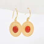 Glistening Red Onyx Earrings - La Vitá Jewels