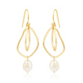 Cosmos Pearl Drop Earrings - La Vitá Jewels