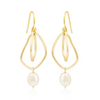 Cosmos Pearl Drop Earrings - La Vitá Jewels