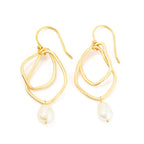 Cosmos Pearl Drop Earrings - La Vitá Jewels