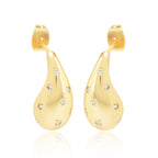 Asteroid White Zircon Earrings - La Vitá Jewels