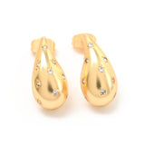 White CZ Teardrop Earrings
