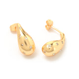 White CZ Teardrop Earrings