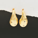 White CZ Teardrop Earrings