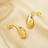 White CZ Teardrop Earrings