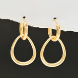 Interlocked Elegance Huggies Earrings