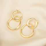 Interlocked Elegance Huggies Earrings