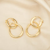 Interlocked Elegance Huggies Earrings