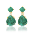 Emerald Gemstone Earring - La Vitá Jewels