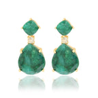 Emerald Gemstone Earring - La Vitá Jewels