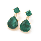 Emerald Gemstone Earring - La Vitá Jewels