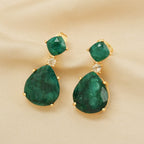 Emerald Gemstone Earring - La Vitá Jewels
