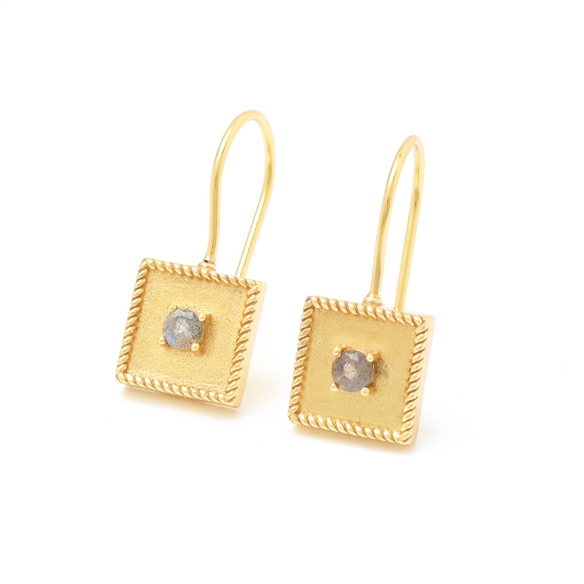 Labradorite Dangle Earrings - La Vitá Jewels