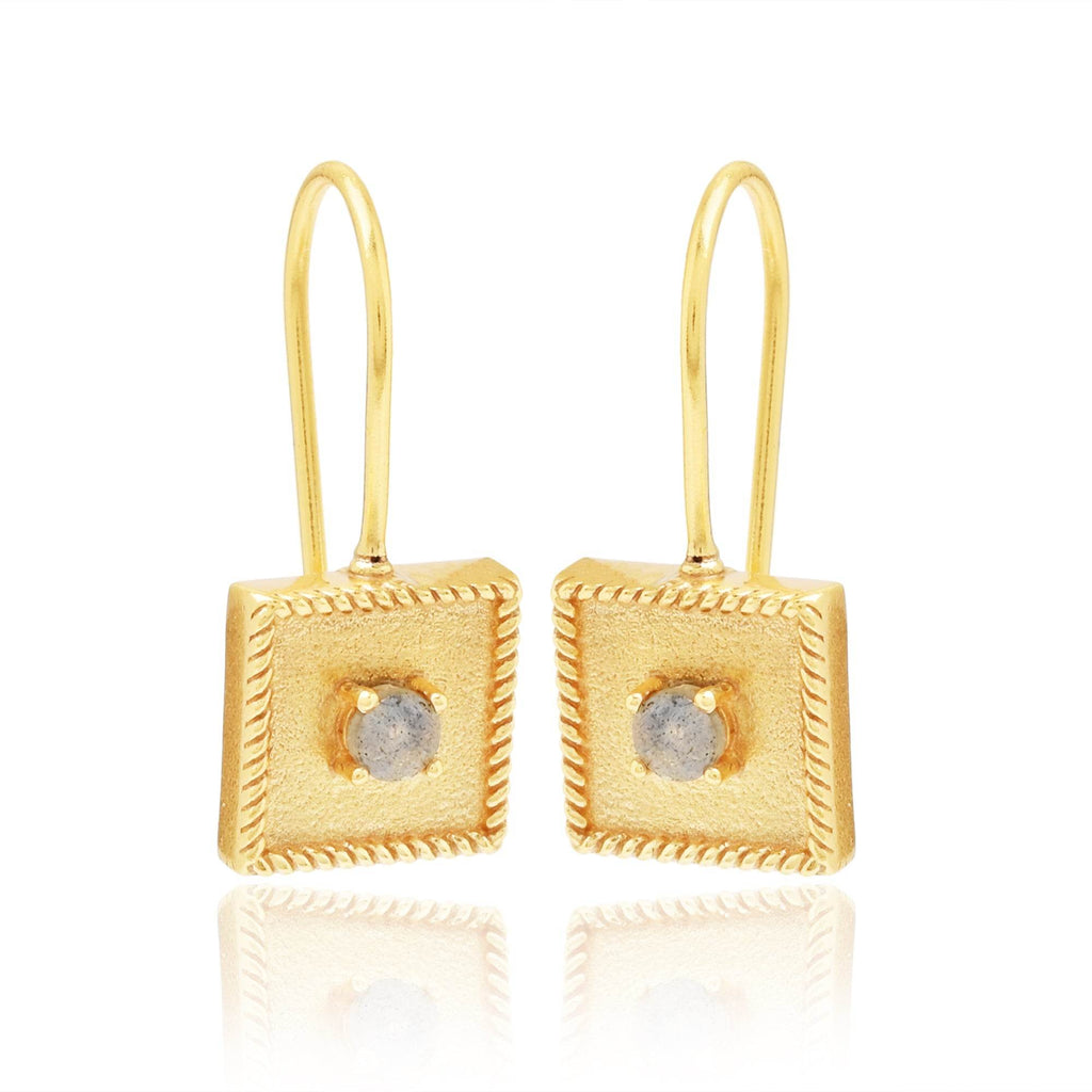 Labradorite Dangle Earrings - La Vitá Jewels