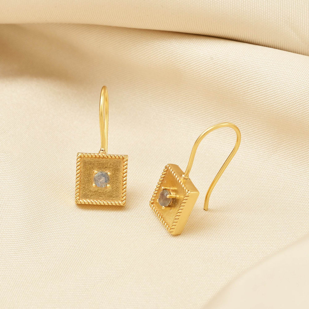 Labradorite Dangle Earrings - La Vitá Jewels