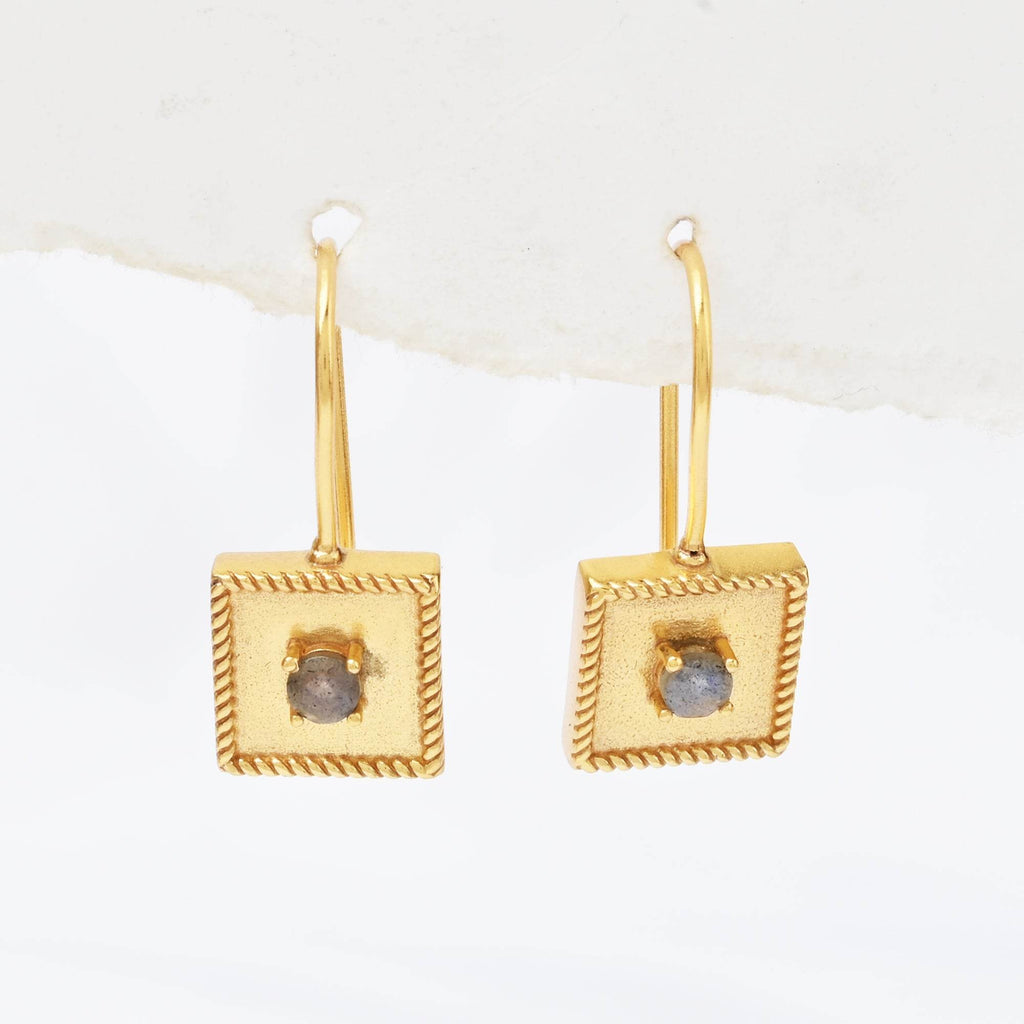 Labradorite Dangle Earrings - La Vitá Jewels