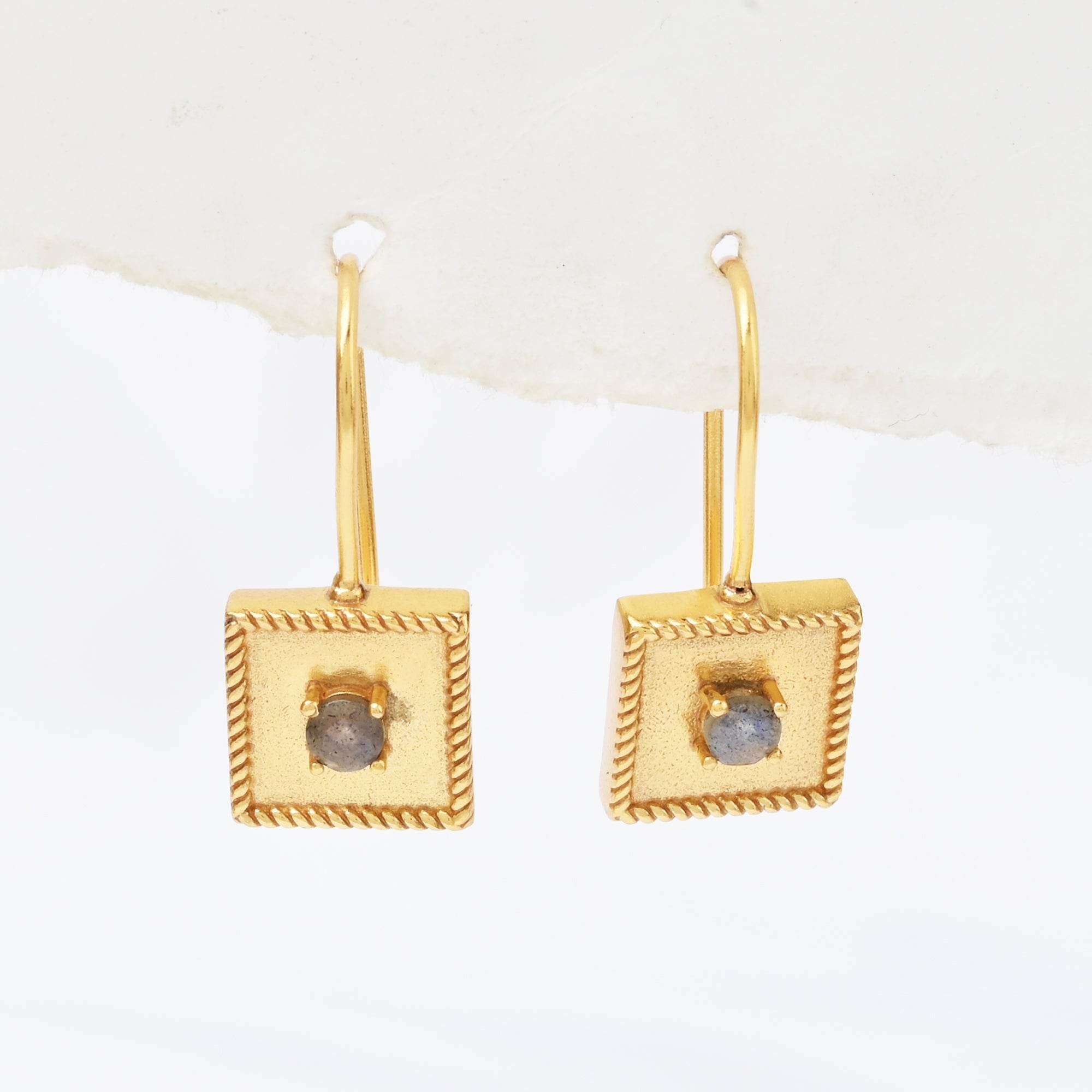 Labradorite Dangle Earrings - La Vitá Jewels