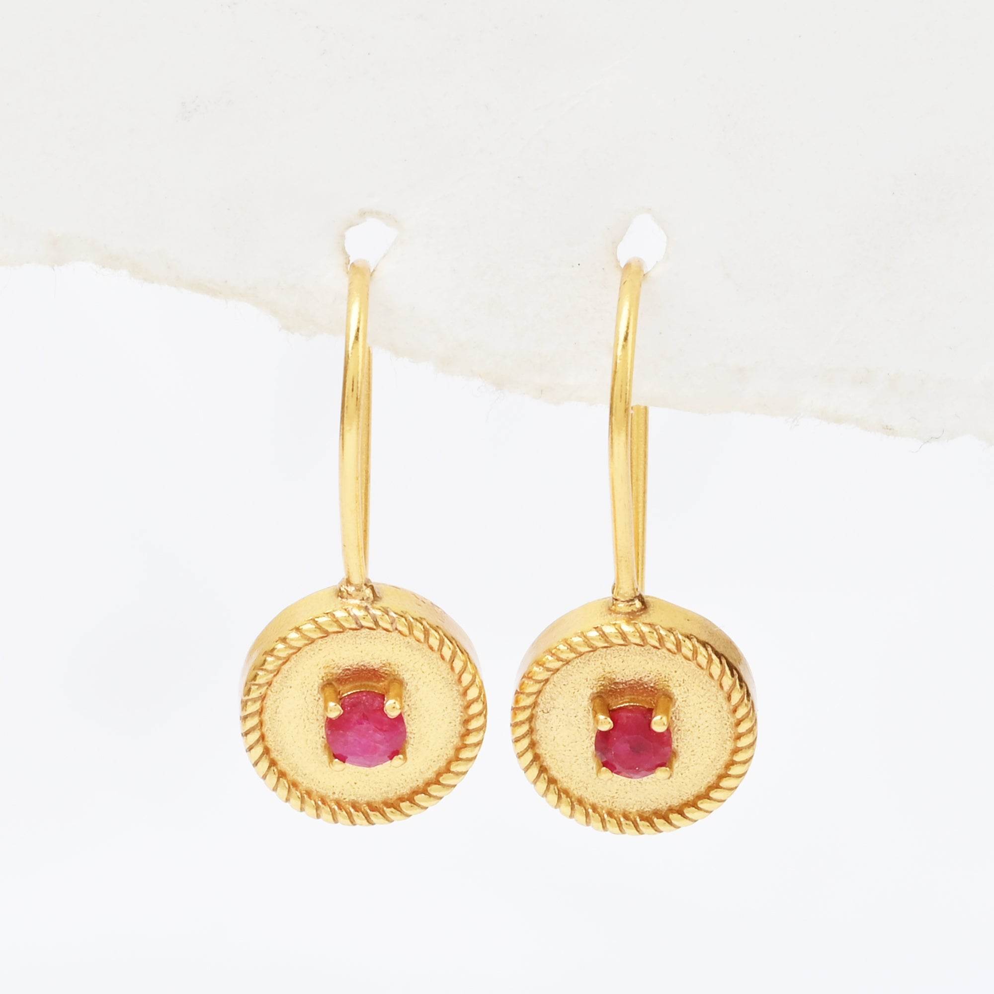 Ruby Gemstone Earrings - La Vitá Jewels