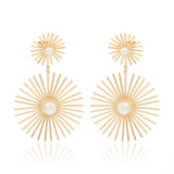 Baroque Pearl Flower Dangle Earrings