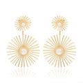 Baroque Pearl Flower Dangle Earrings - La Vitá Jewels