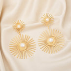 Baroque Pearl Flower Dangle Earrings - La Vitá Jewels
