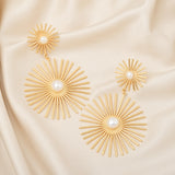 Baroque Pearl Flower Dangle Earrings