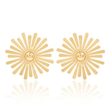 Sun Flower Gold Earrings