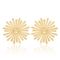 Sun Flower Gold Earrings - La Vitá Jewels