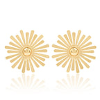 Sun Flower Gold Earrings - La Vitá Jewels