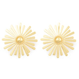 Sun Flower Gold Earrings
