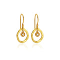 White CZ Circle Dangle Earrings