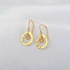 White CZ Circle Dangle Earrings