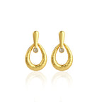 Elegant Gold Teardrop Dangle Earrings