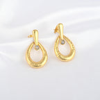 Elegant Gold Teardrop Dangle Earrings