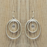 Silver Plated Crystal Dangle Earrings