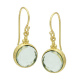 Green Amethyst Dangle Earrings