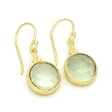 Green Amethyst Dangle Earrings