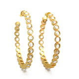 White CZ Hoop Earrings