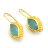 Handmade Aqua Chalcedony Earrings