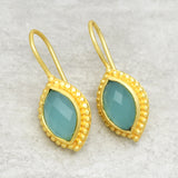 Handmade Aqua Chalcedony Earrings