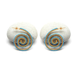 Turquoise  Round Stud Earrings