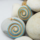 Turquoise  Round Stud Earrings