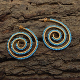 Turquoise  Round Stud Earrings